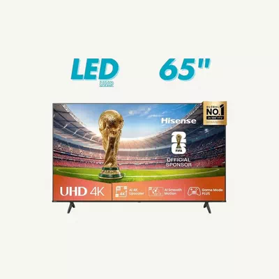 Hisense 65-Inch 4K UHD Smart TV – Ideal for Home Entertainment, Movies & Gaming | Dolby Vision & Audio, VIDAA OS, Game Mode, Bluetooth, HDMI, WiFi (65A62QS - 2025 Model) 65A61QS Black-0