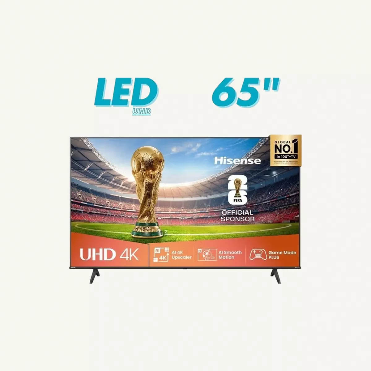 Hisense 65-Inch 4K UHD Smart TV – Ideal for Home Entertainment, Movies & Gaming | Dolby Vision & Audio, VIDAA OS, Game Mode, Bluetooth, HDMI, WiFi (65A62QS - 2025 Model) 65A61QS Black