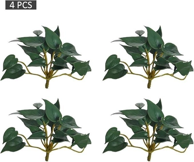 YATAI 4 Bunch Artificial Plants Succulent Leaves-3