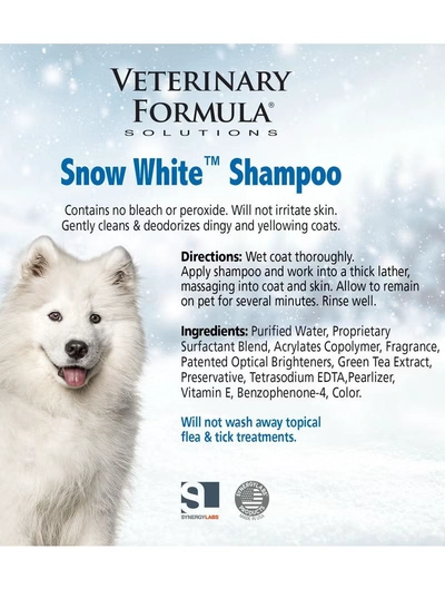 Veterinary Formula Synergy Labs Veterinary Formula Solutions Snow White Shampoo 17oz - 503ml-4