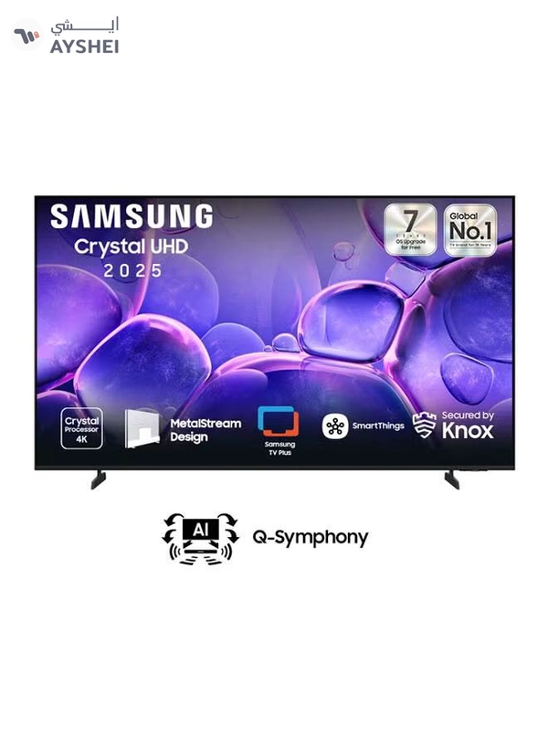 Samsung 70 Inch Crystal UHD U8000F 4K Samsung Vision AI Smart TV | 60Hz | 4K Upscaling | Secured by Knox | Free contents by TV Plus | Tizen OS | Model 2025 | 2 Year Warranty | UA70U8000FUXSA Black