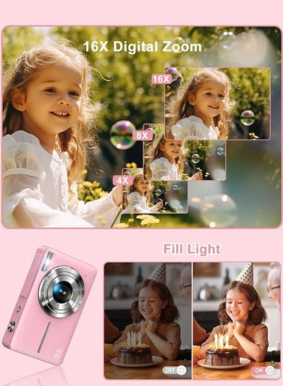 Eworld 44MP HD Digital Camera with 32GB Card, Compact Photo Camera -5