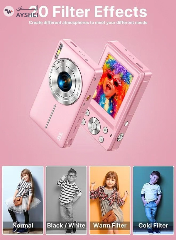 Eworld 44MP HD Digital Camera with 32GB Card, Compact Photo Camera 