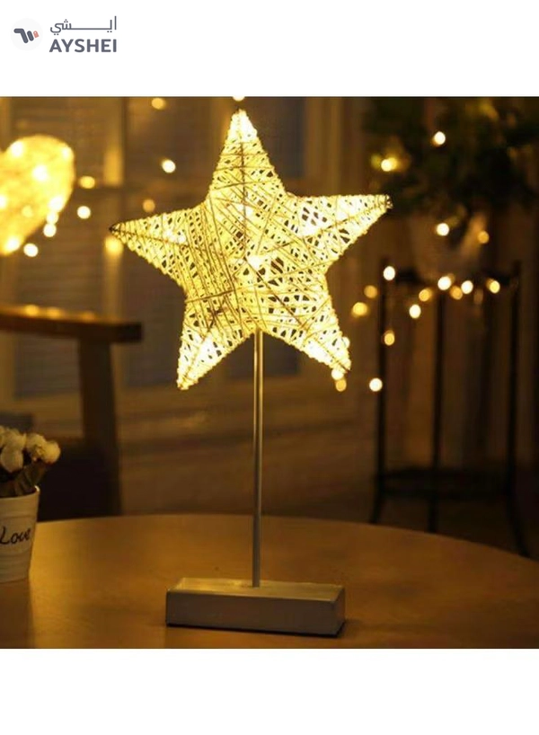 Yuwell Star Shaped LED Decorative Lamp Night Light For Ramadan Decoration Bedroom Battery Operated Ramadan Lamp