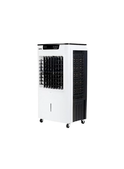 GEEPAS Air Cooler,45L Tank And Ice Compartment,Portable Ergonomic Design With 3 Wind Speed|LED Control Panel Remote 250 W GAC9495 White, Black-0