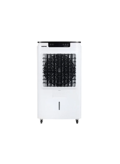GEEPAS Air Cooler,45L Tank And Ice Compartment,Portable Ergonomic Design With 3 Wind Speed|LED Control Panel Remote 250 W GAC9495 White, Black-2