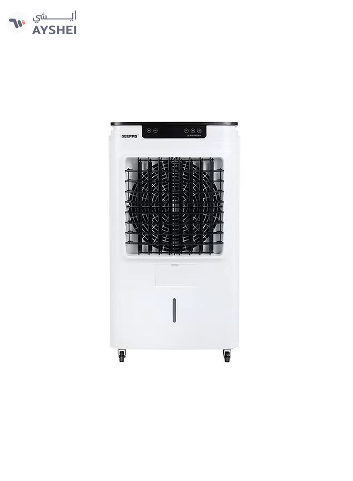 GEEPAS Air Cooler,45L Tank And Ice Compartment,Portable Ergonomic Design With 3 Wind Speed|LED Control Panel Remote 250 W GAC9495 White, Black-2-2