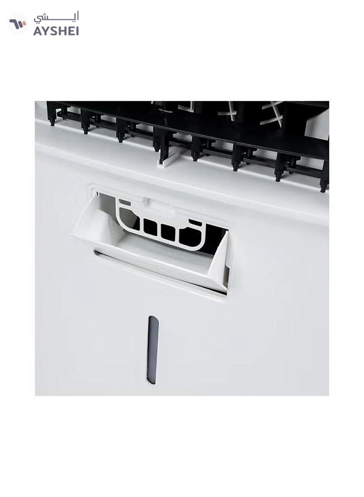 GEEPAS Air Cooler,45L Tank And Ice Compartment,Portable Ergonomic Design With 3 Wind Speed|LED Control Panel Remote 250 W GAC9495 White, Black-6-6