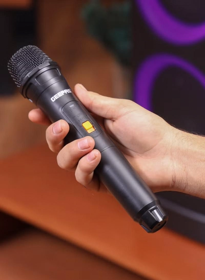 GEEPAS Rechargeable Professional Speaker| RGB Light, USB Input, TF, TWS, FM Radio, UHF Microphone, Bluetooth| 100000W PMPO Speakers Unit, with Remote Control | Perfect for Parties, Events, Home Entertainment| 2 Years Warranty GMS11191N-1