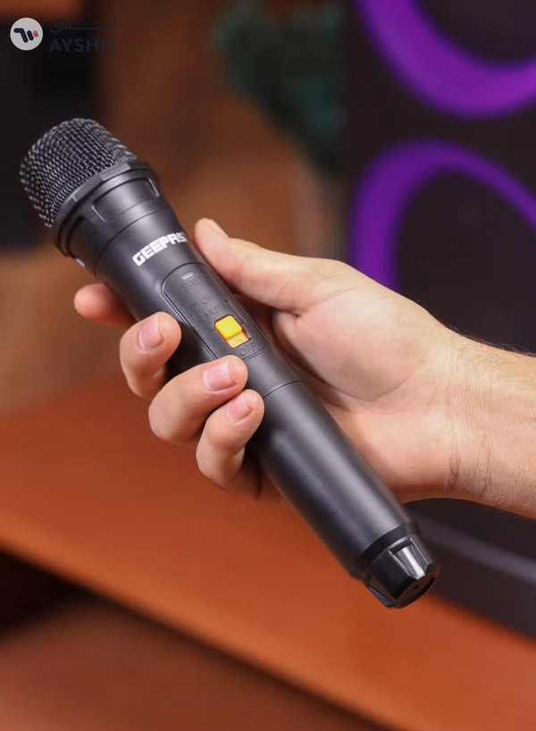 GEEPAS Rechargeable Professional Speaker| RGB Light, USB Input, TF, TWS, FM Radio, UHF Microphone, Bluetooth| 100000W PMPO Speakers Unit, with Remote Control | Perfect for Parties, Events, Home Entertainment| 2 Years Warranty GMS11191N