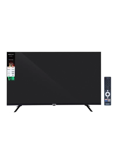 GEEPAS 55" 4K Ultra HD QLED Google TV | Sharp Picture with Sleek Design, with Built-in Apps | Dolby Audio, HDMI & USB Connectivity | Voice Remote with Google Cast | GLED5505GTQLD-2