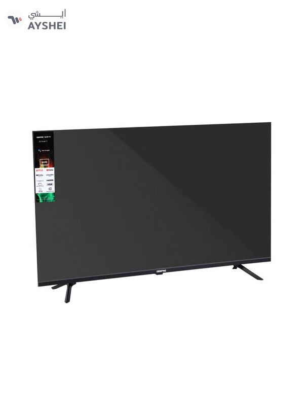 GEEPAS 55" 4K Ultra HD QLED Google TV | Sharp Picture with Sleek Design, with Built-in Apps | Dolby Audio, HDMI & USB Connectivity | Voice Remote with Google Cast | GLED5505GTQLD
