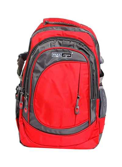 PARAJOHN Nylon Zipper Back Pack Red-0