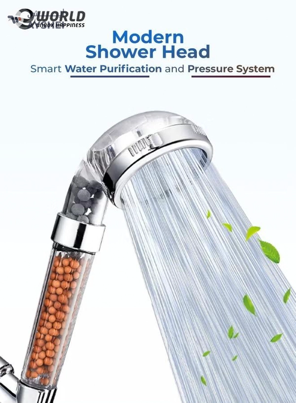 Eworld 3-Mode High Pressure Shower Head with Ionic Function and Handheld Filter 