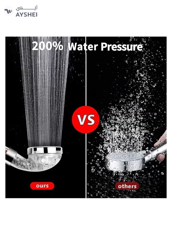 Eworld 3-Mode High Pressure Shower Head with Ionic Function and Handheld Filter 
