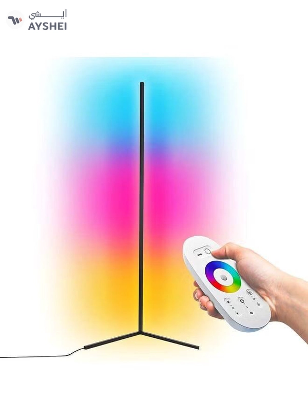 XiuWoo Remote Control RGB LED Corner Floor Lamp Multicolour