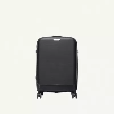 British Traveller 3-Piece Polypropylene Luggage Set | 20”, 24”, 28” Lightweight Suitcases with 360° Spinner Wheels, TSA Lock, Water & Scratch Resistant | Durable Hard Shell Trolley Bags with Telescopic Handle - Black-3