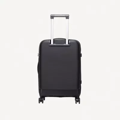British Traveller 3-Piece Polypropylene Luggage Set | 20”, 24”, 28” Lightweight Suitcases with 360° Spinner Wheels, TSA Lock, Water & Scratch Resistant | Durable Hard Shell Trolley Bags with Telescopic Handle - Black-4