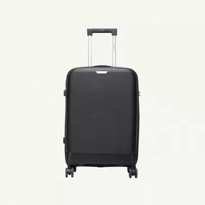 British Traveller 3-Piece Polypropylene Luggage Set | 20”, 24”, 28” Lightweight Suitcases with 360° Spinner Wheels, TSA Lock, Water & Scratch Resistant | Durable Hard Shell Trolley Bags with Telescopic Handle - Black-5