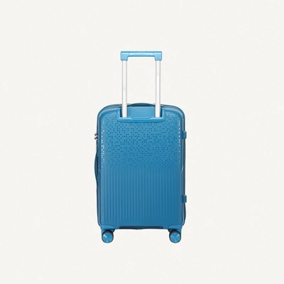 British Tourister 3 Piece Polypropylene Hard Side Spinner Luggage Trolley Set 20/24/28 Inch - Peacock Blue-1