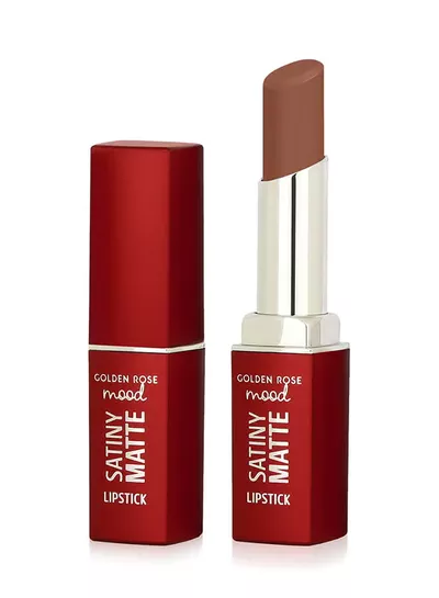 Golden Rose Mood Satiny Matte Lipstick No:01 Bare Nude-0