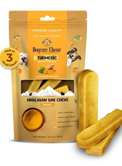 Dogsee Chew Dogsee Turmeric Small Bars: Long-Lasting Dental Chews for Small Dogs 100g-0