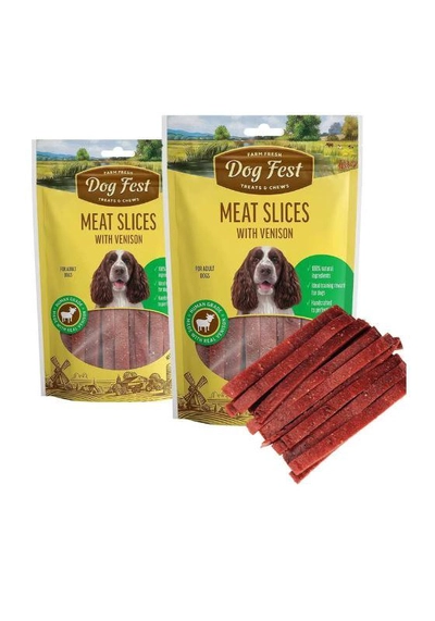 Dog Fest Slices With Venison For Adult Dogs 90g-0