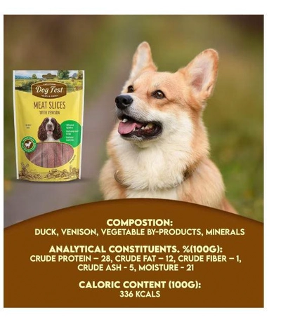 Dog Fest Slices With Venison For Adult Dogs 90g-4