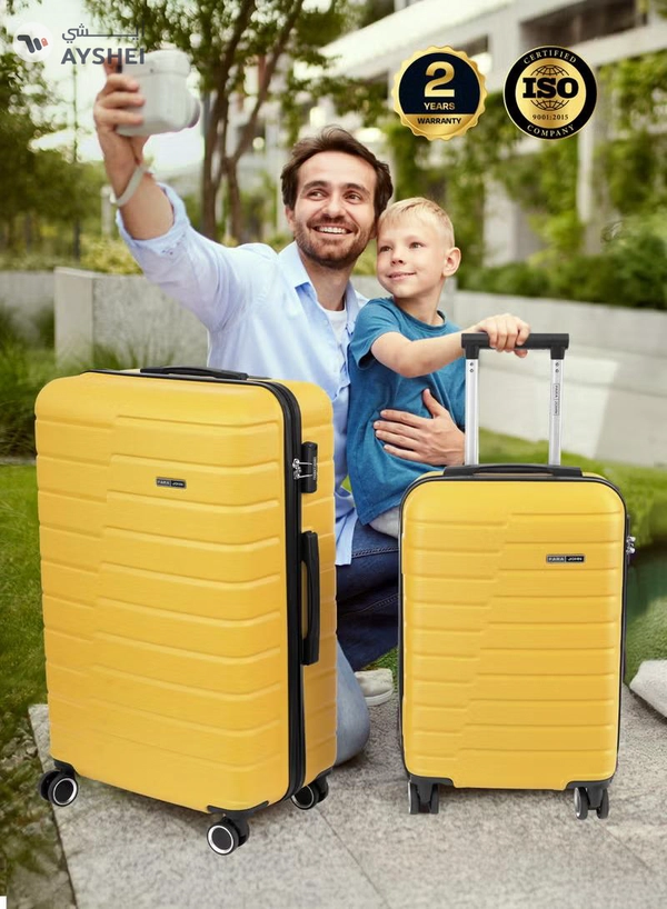 PARAJOHN Beta Cabin Size Lightweigh ABS Hardside Spinner Luggage Trolley -20 Inch | Carrying 10KG 4-Wheel Hardshell Suitcase-Yellow