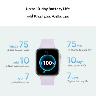 HUAWEI Watch FIT4 Smart Watch, 1.82” Display, 100+ Sports modes, Fitness and Sleep Tracker, Heart Rate Monitor, Emotional Wellbeing Assistant, up to 10-Day Battery Life, iOS & Android White-2