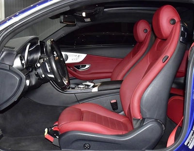 Mercedes Benz C300 Coupe ( 2016 Model ) in Blue Color GCC Specs-2