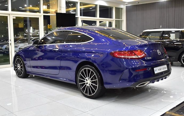 Mercedes Benz C300 Coupe ( 2016 Model ) in Blue Color GCC Specs