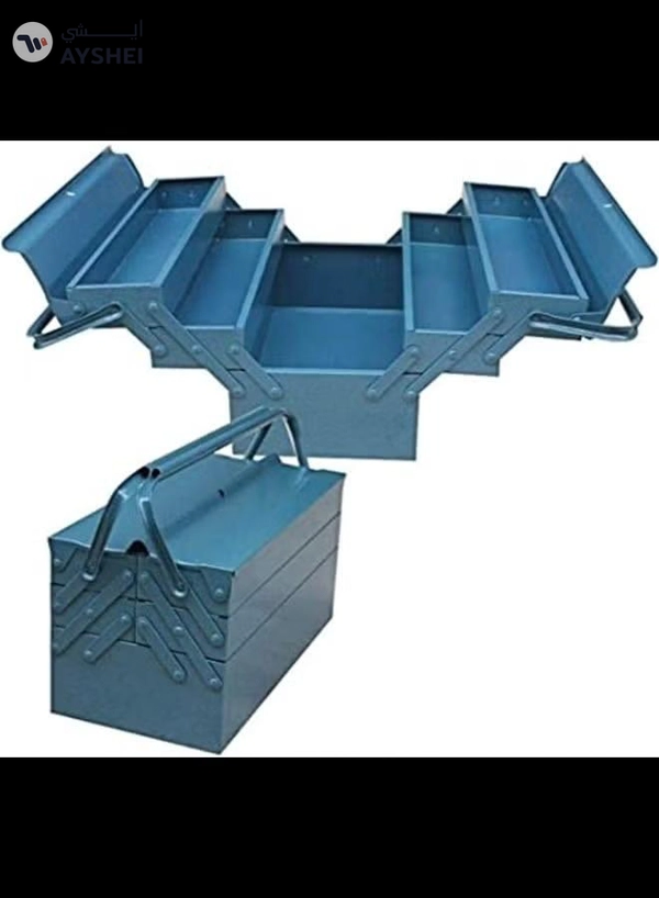ABBASALI Metal Tool Box 21 Blue Color 5 Tray
