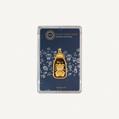 BTC 5 Gram Pure Gold Baby Feeding Bottle- Exclusive Gifting and Collectable 24 carat-0