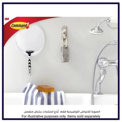  3M Command Modern Reflections Medium Bathroom Hook – Stylish and Damage-Free Wall Hook-2