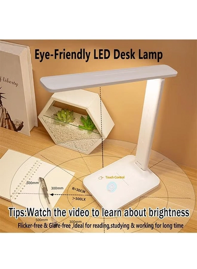 Sweet Life Led Desk Lamp Dimmable Desk Light Reading Lamp 3 Lighting Modes, Eye Protection Accessories, Study Desk Lamp Equipped USB Charger Suitable for Home Office is for Gift Giving-2