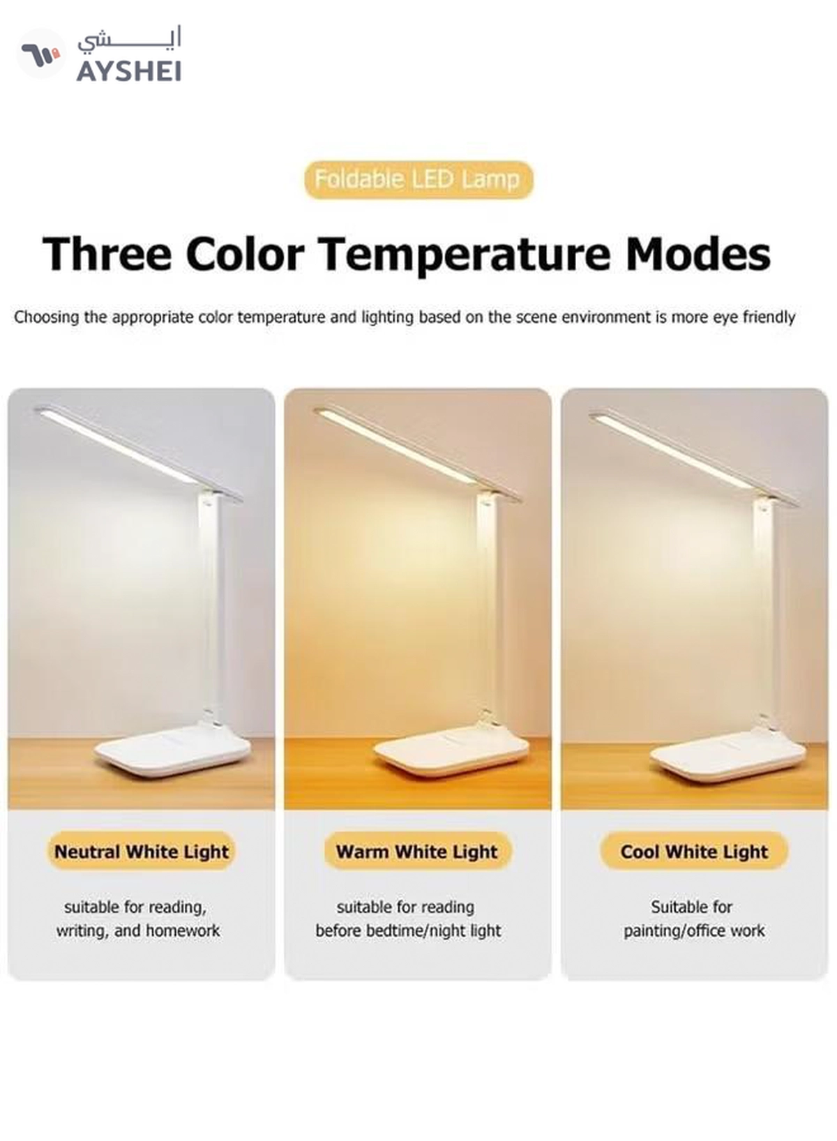 Sweet Life Led Desk Lamp Dimmable Desk Light Reading Lamp 3 Lighting Modes, Eye Protection Accessories, Study Desk Lamp Equipped USB Charger Suitable for Home Office is for Gift Giving-1-1