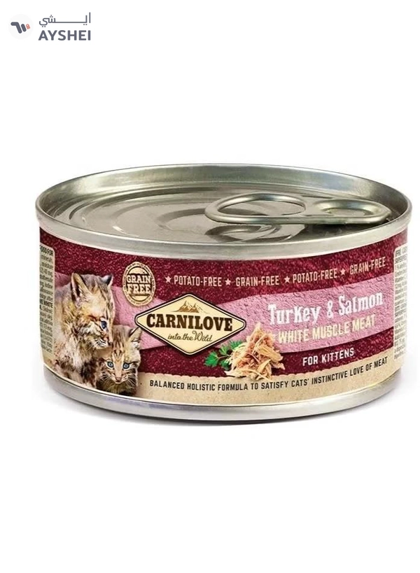 CARNILOVE Turkey & Salmon for Kittens (Wet Food Cans) 12x100g