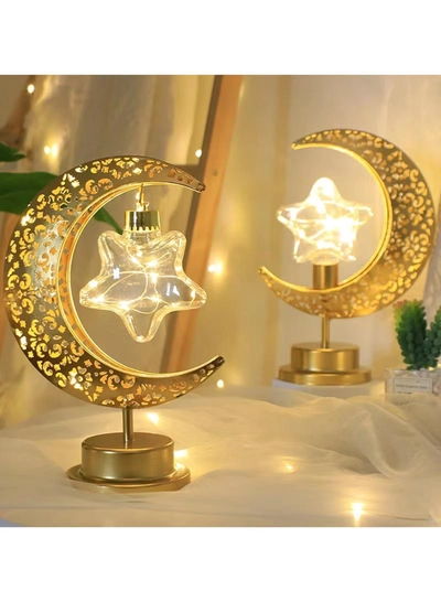 DubaiGallery LED Ramadan Light Eid Mubarak Muslim Lantern Lamp Ornament Party Hanging Decor For Ramadan Night Lights Lamp Decoration-0