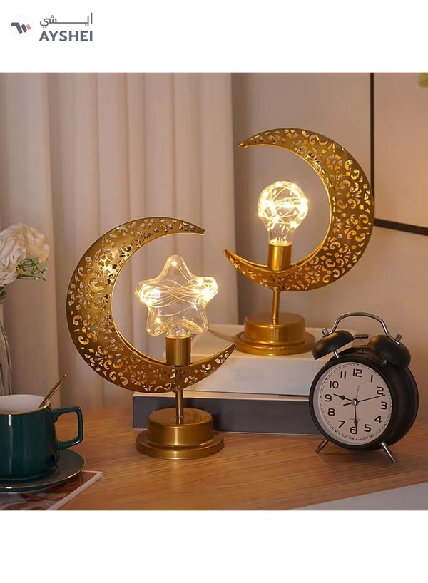 DubaiGallery LED Ramadan Light Eid Mubarak Muslim Lantern Lamp Ornament Party Hanging Decor For Ramadan Night Lights Lamp Decoration
