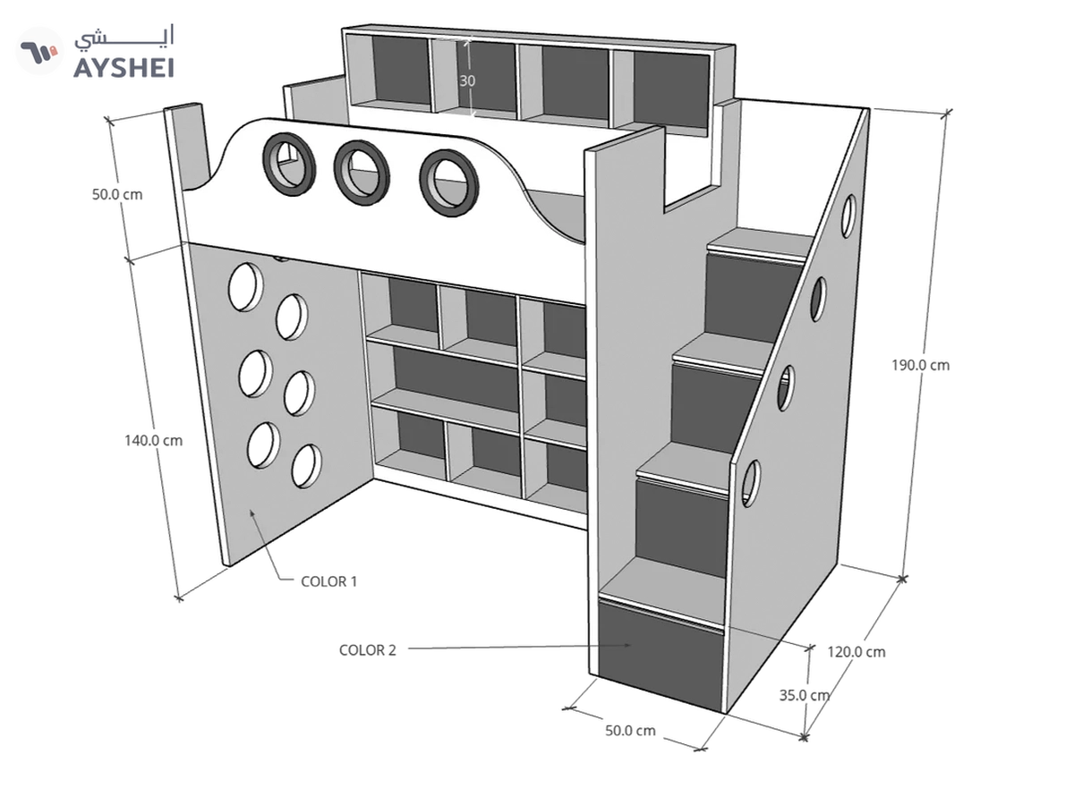 Coral Bunk bed-3-3