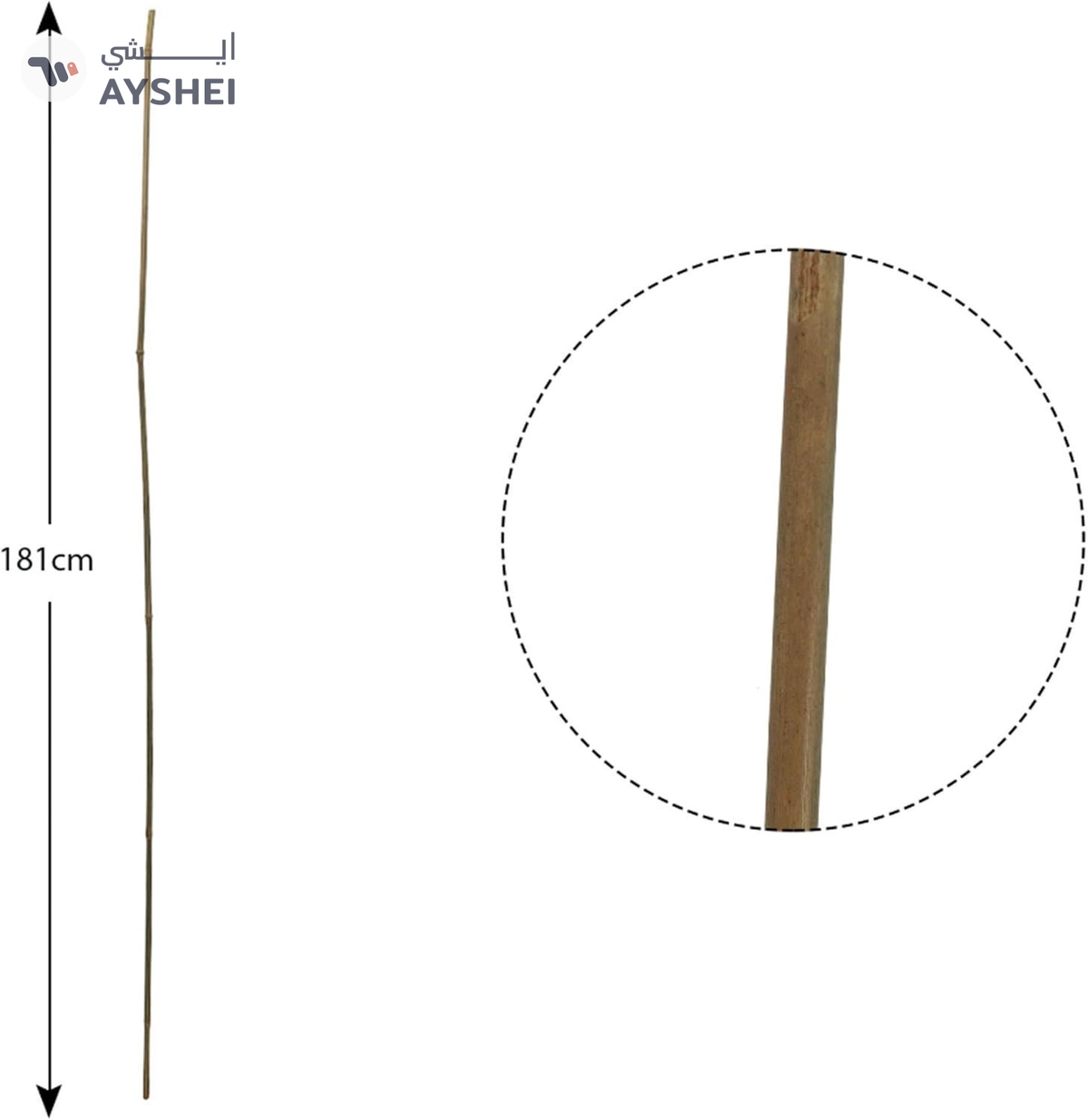 YATAI Pack of 5 Natural Thick Bamboo Stakes 5.9 Feet Tall Garden Plant -1-1