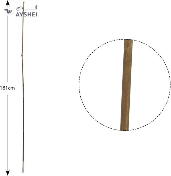 YATAI Pack of 5 Natural Thick Bamboo Stakes 5.9 Feet Tall Garden Plant 
