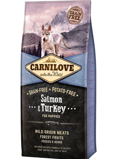  CARNILOVE Salmon & Turkey for Puppies 12kg-0