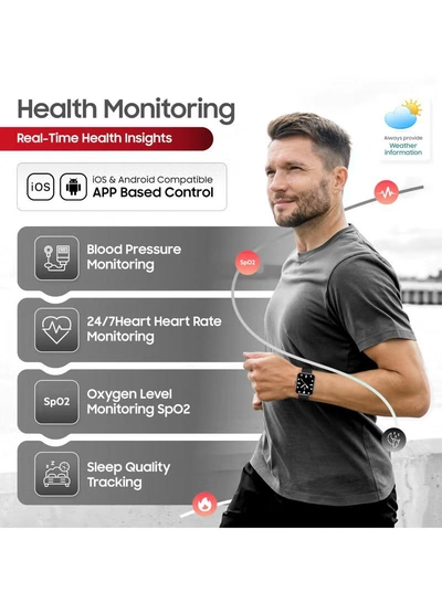 Swiss Military Alps 4 Smartwatch – Black | 1.75" AMOLED, Bluetooth Calling, IP68 Waterproof, Wireless Charging-1