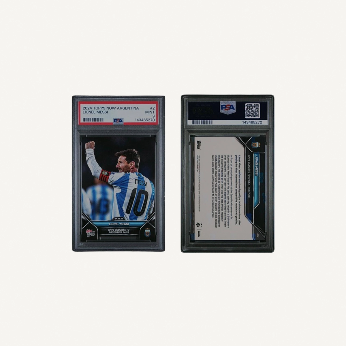Lionel Messi 2024 Topps Now Argentina PSA 9-1-1