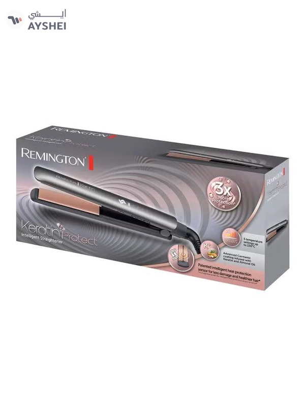 REMINGTON Keratin Protect Intelligent Hair Straightener Silver