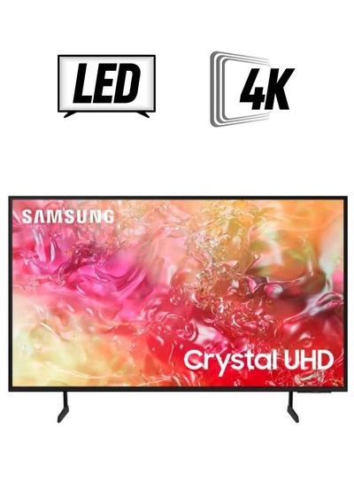 Samsung Smart TV, Crystal UHD, DU7000, 50 Inch, 2024, PurColor, 4K Upscaling, Tizen OS, Q-Symphony (International Version) UA50DU7000UXZN Black-0