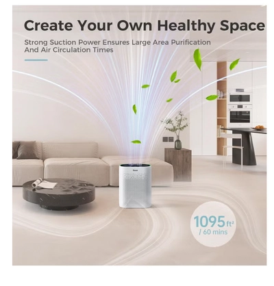 IBSUN Air Purifier Large Room Up to 60 ㎡ with Air Quality Sensors, H13 True HEPA Filter Remove 99.97% for Dust Pet Dander ZY2866-5