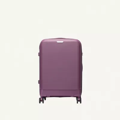 British Traveller 3 Piece Polypropylene Hard Side Spinner Luggage Trolley Set 20/24/28 Inch - Purple-3